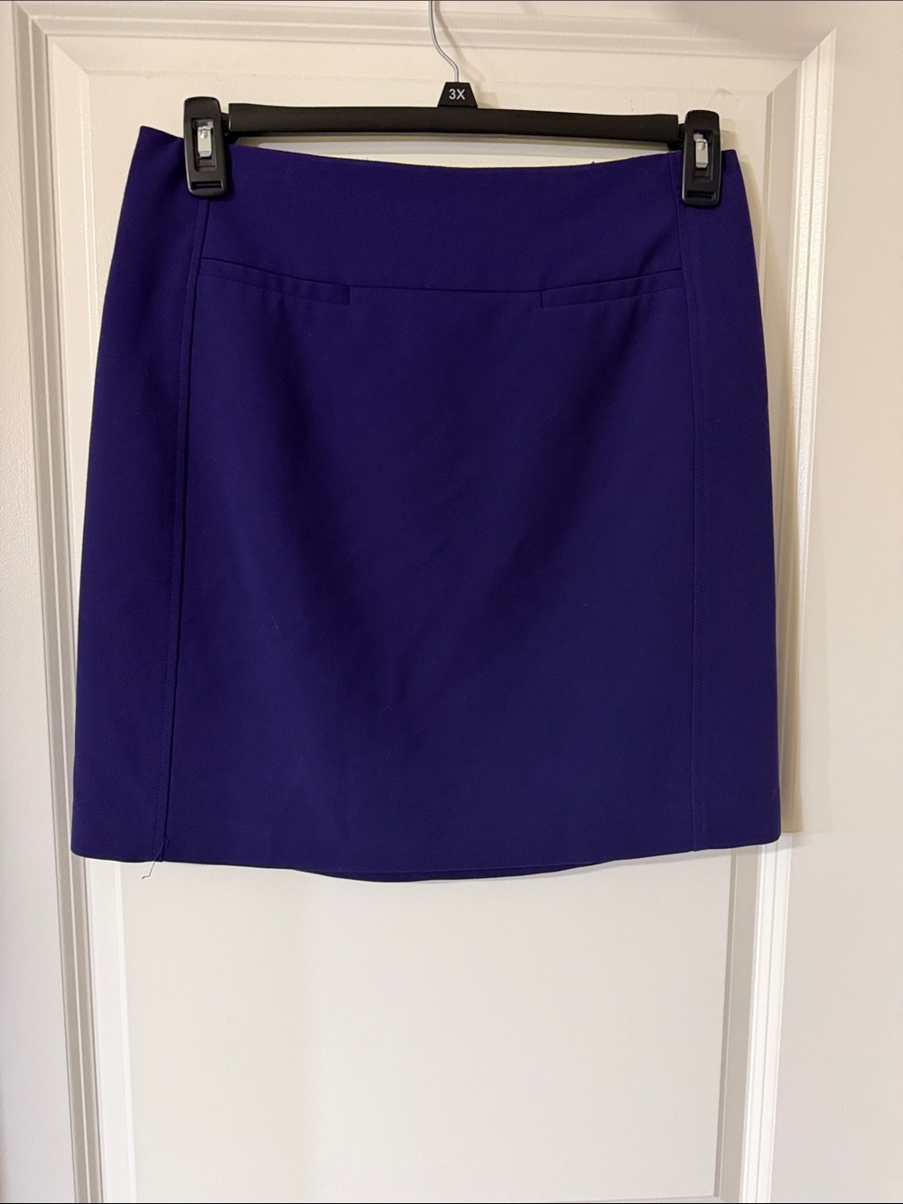 LOFT Deep Purple Straight Mini Skirt